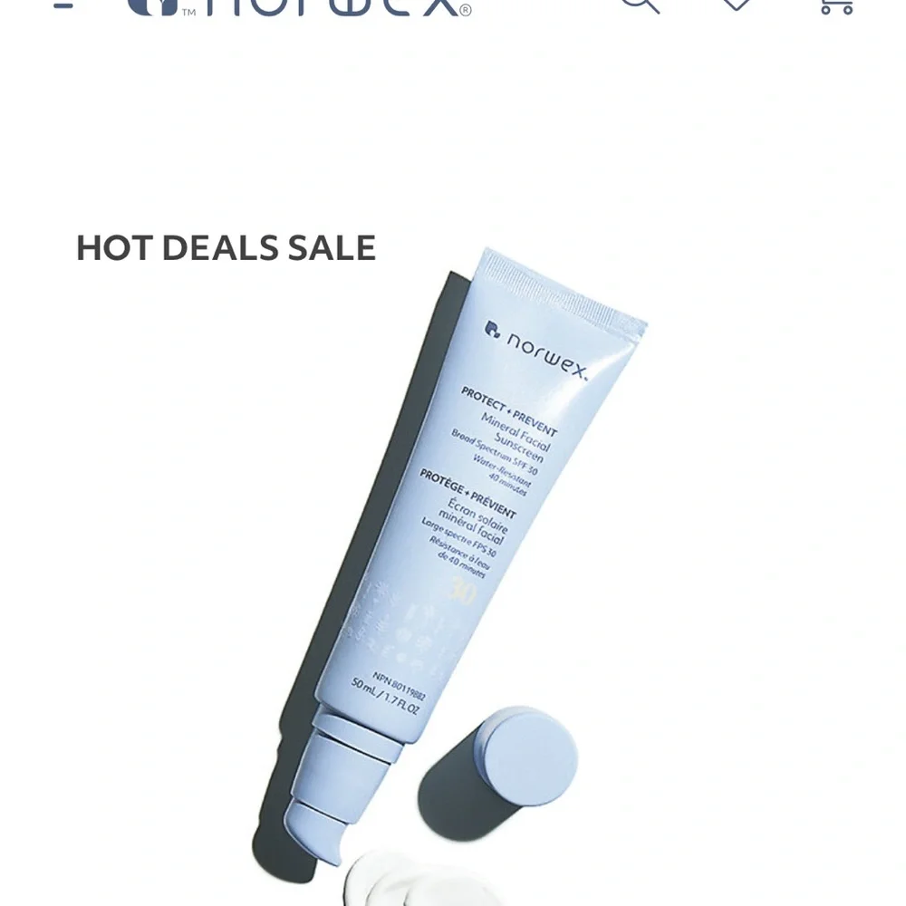 Norwex Mineral Sunscreen SPF 30 in Light Blue Tube New
